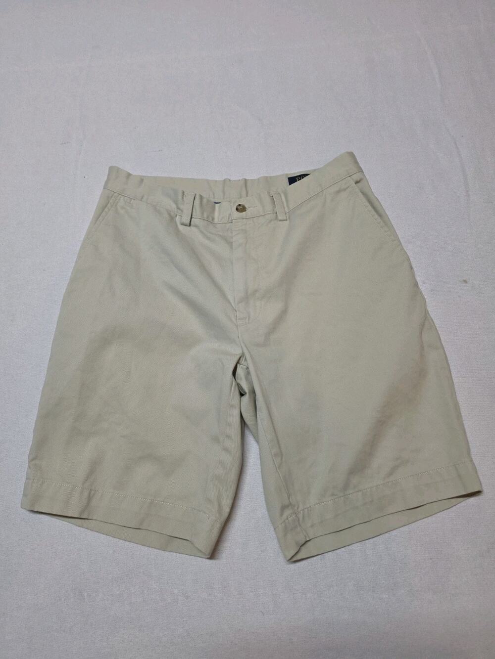 Polo Ralph Lauren Mens Size 31 Khaki Classic Fit Flat Front Chino Shorts